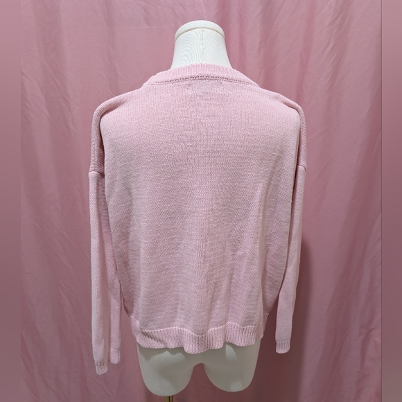 Oversized Baby Pink Cloud Knit Sweater (fits like a Medium, NO SIZE TAG) - Picture 6 of 7